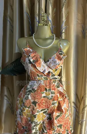 Sunset Blossom Floral Wrap Mini Dress
