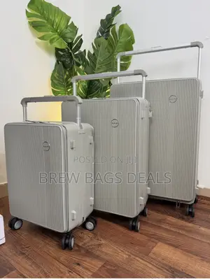 Premium Quality Bubule 3set Beige Front Back Suitcase.