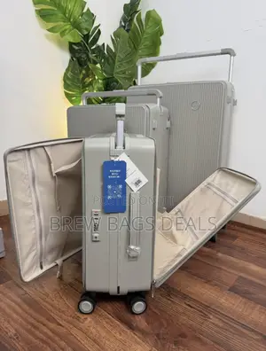 Premium Quality Bubule 3set Beige Front Back Suitcase.