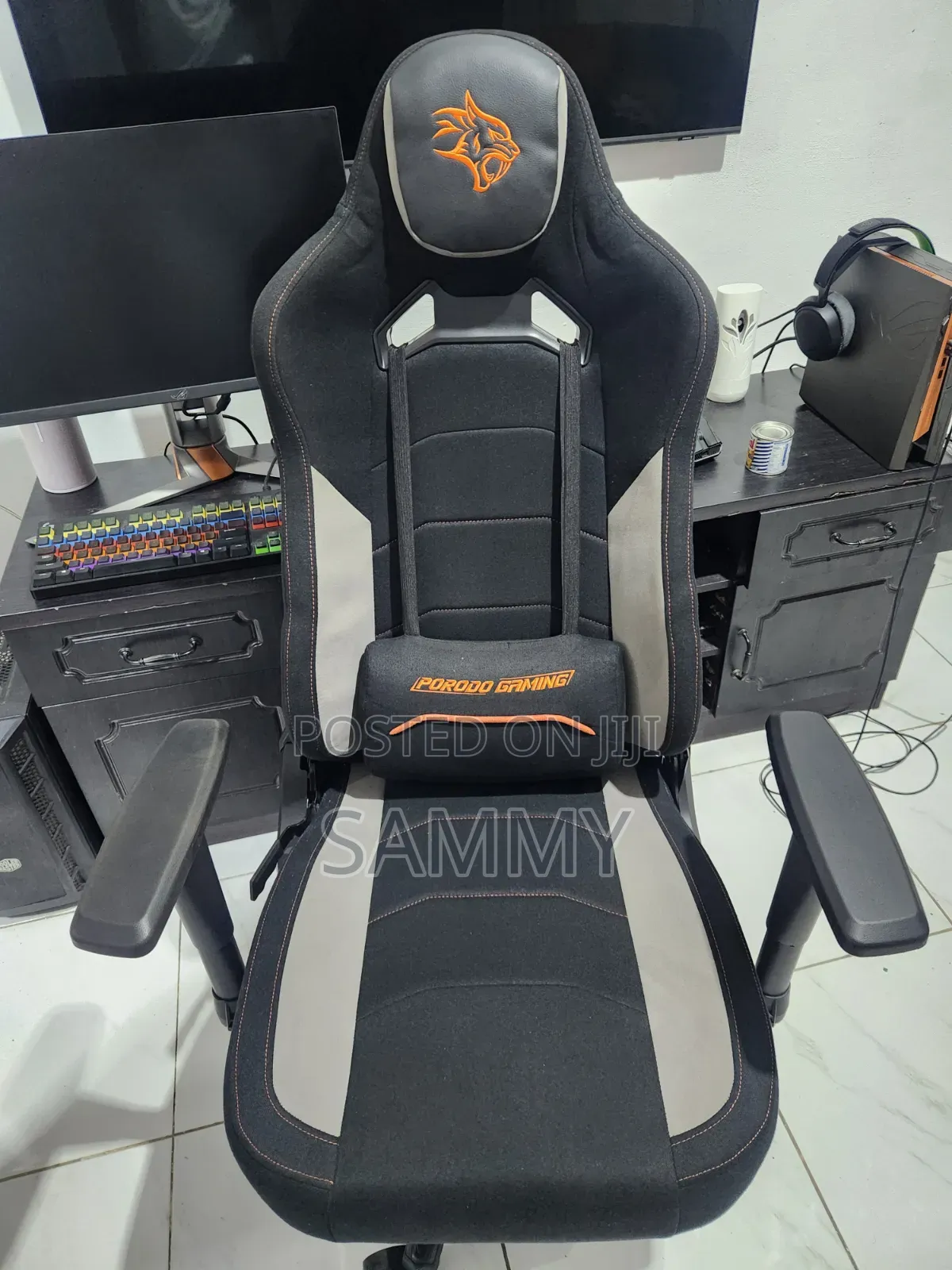 Quality Leather and Fabric Porodo Gaming Chair