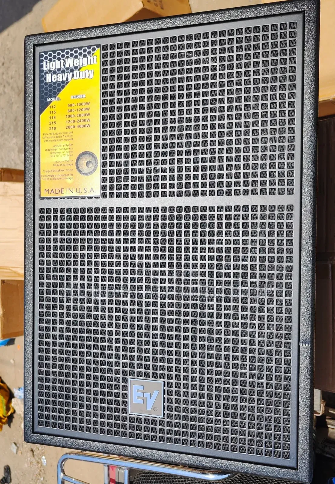 EV 12inches Passive Stage Monitor Speaker.