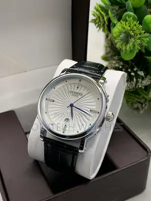 Hermes Analog Leather Watch