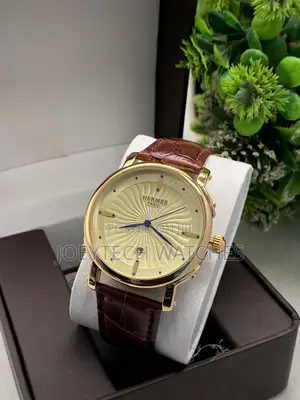 Hermes Analog Leather Watch