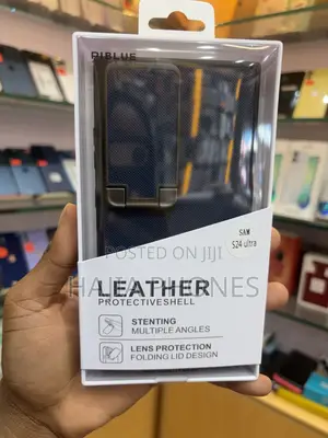 Blue Leather S24Ultra Case