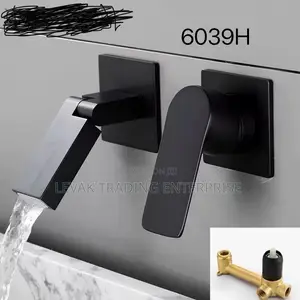 Black Basin Tap - Anti Rust Wall Tap - Basin Mixer