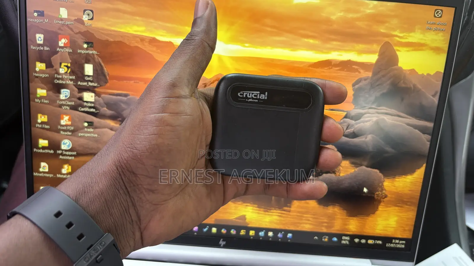 Crucial X6 500GB Portable SSD + USB-C Cable (Mint Condition)