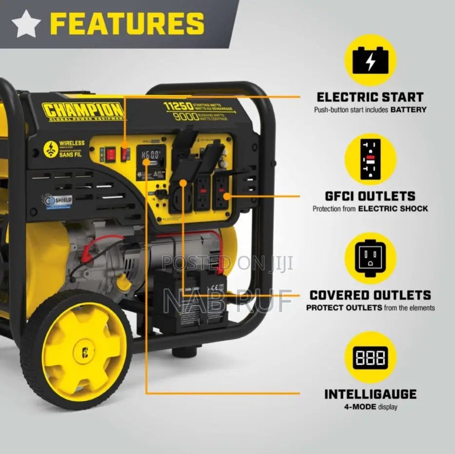 Champion 9000-Watt Gas Portable Generator With Wireless Remote Start