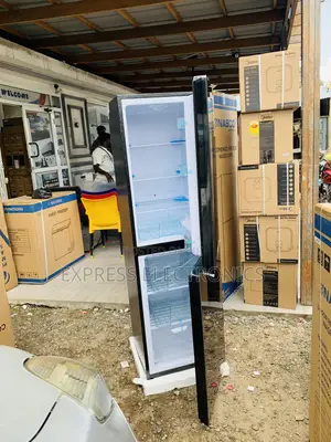 Quality Sleek Double Door Black Mirror Fridge Nasco NASD2-24fl.