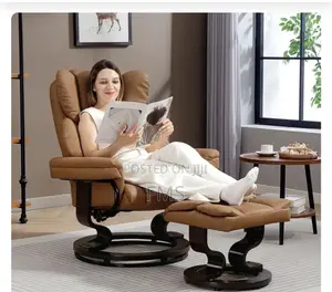 HOMCOM Swivel Manual Recliner Chair Footstool Set