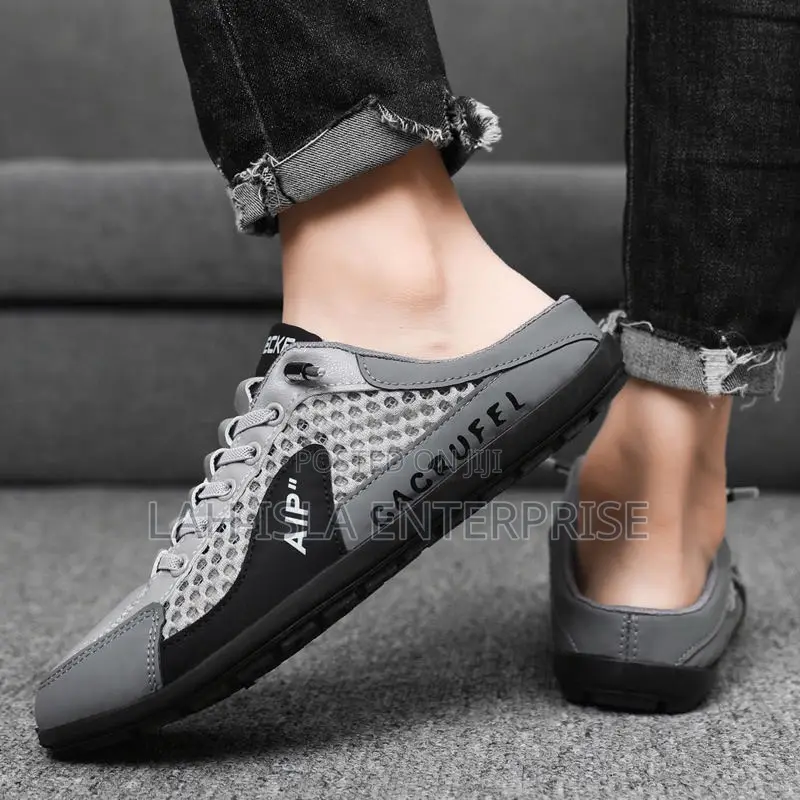 Men’s Breathable Mesh Half Shoes | Casual Slip-on Sneakers