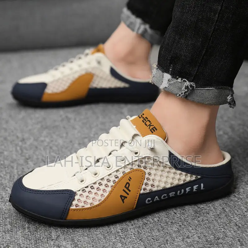 Men’s Breathable Mesh Half Shoes | Casual Slip-on Sneakers