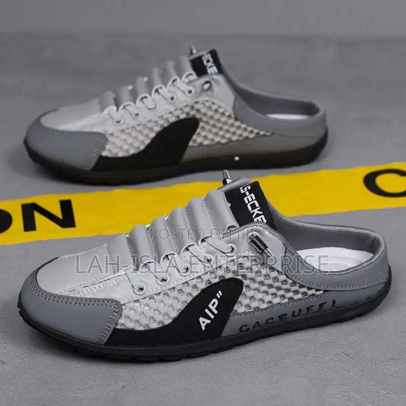 Men’s Breathable Mesh Half Shoes | Casual Slip-on Sneakers