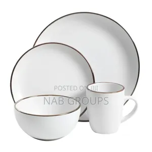 16pcs Matte White Dinner Set