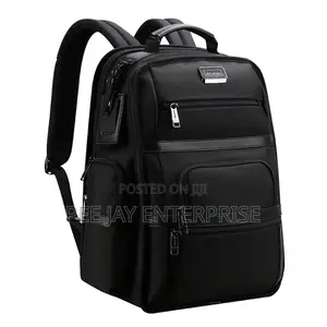 Black Premium Business Ballistic Nylon 16-Inch Laptop Backpack