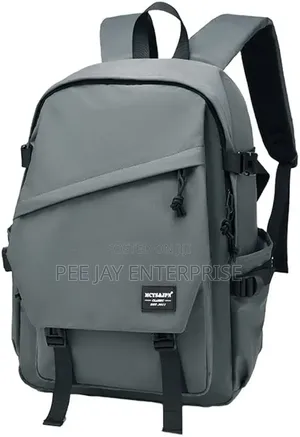 Gray Lianxi Trendy Lightweight Oxford Student School Backpack