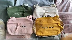 Corduroy Crossbody and Shoulder Bags for Women With Adjustable Zip