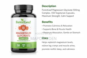 Forest Leaf Magnesium Glycinate Complex 500 Mg