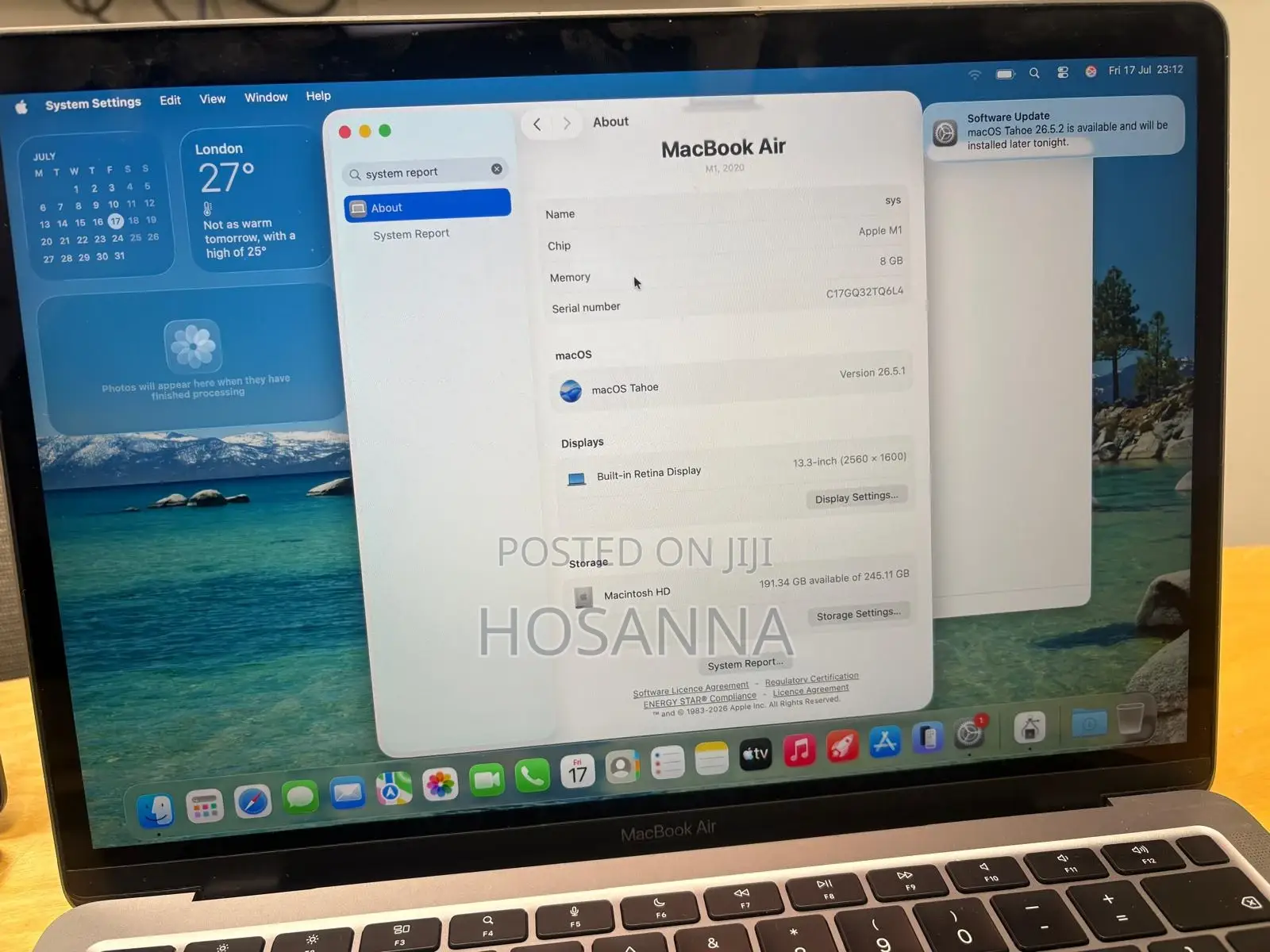 Laptop Apple MacBook Air 8GB Apple M1 SSD 256GB