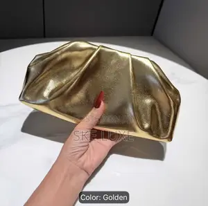 Luxury Metallic Dumpling Clutch Bag - (Gold and Silver)