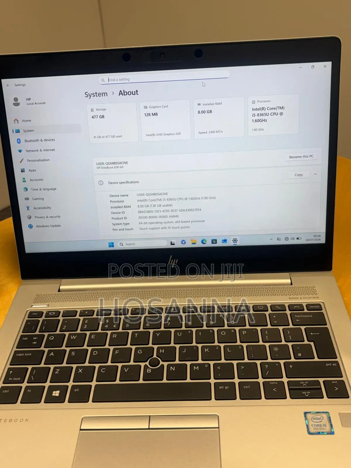 Laptop HP EliteBook 830 G6 8GB Intel Core i5 SSD 512GB