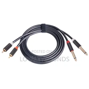 2 RCA to 2 6.5mm Audio Cables