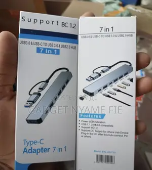 7 in 1 Adapter (USB + Type C to 7 Multiple Ports)
