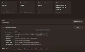 Laptop Dell 16GB Intel Core i5 SSD 256GB