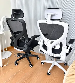 Executiive Office Chair and Gaming Chair With Headrest Black/White