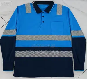 Blue Reflective Polo Shirt