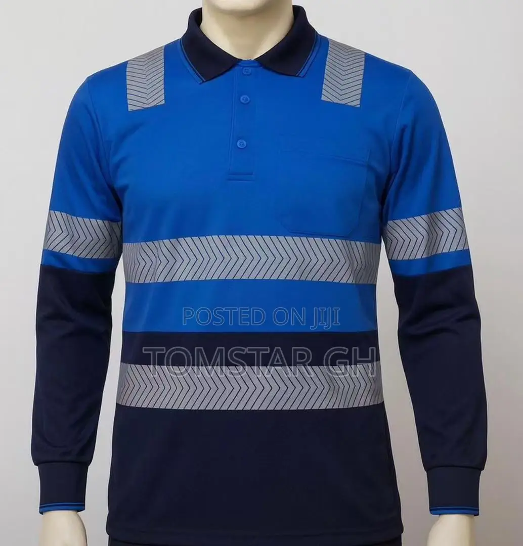 Blue Reflective Polo Shirt