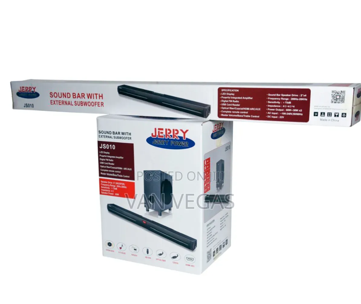 Jerry Sound Bar With External Subwoofer