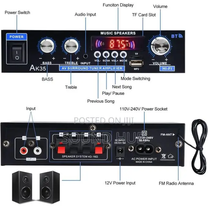 Sound Amplifier 2.0 Channel Mini HiFi