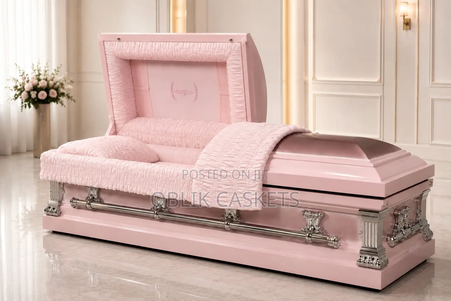 The Pink Orchid Finish "MOTHER" Steel Casket
