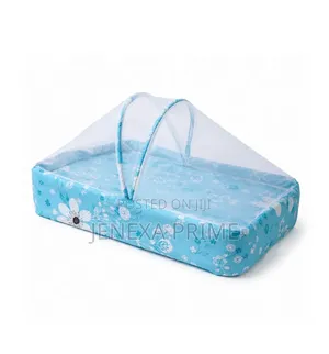 Baby Bed With Zipper Net-Blue, Gray or Green Color