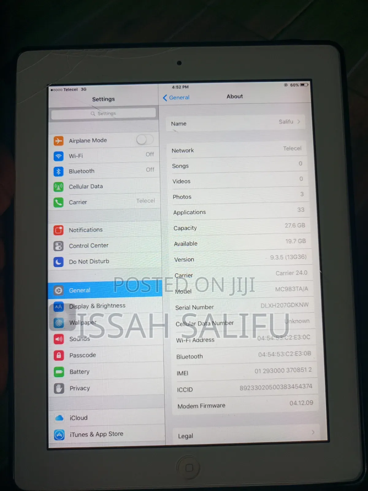 Apple iPad 3 Wi-Fi + Cellular 32 GB White