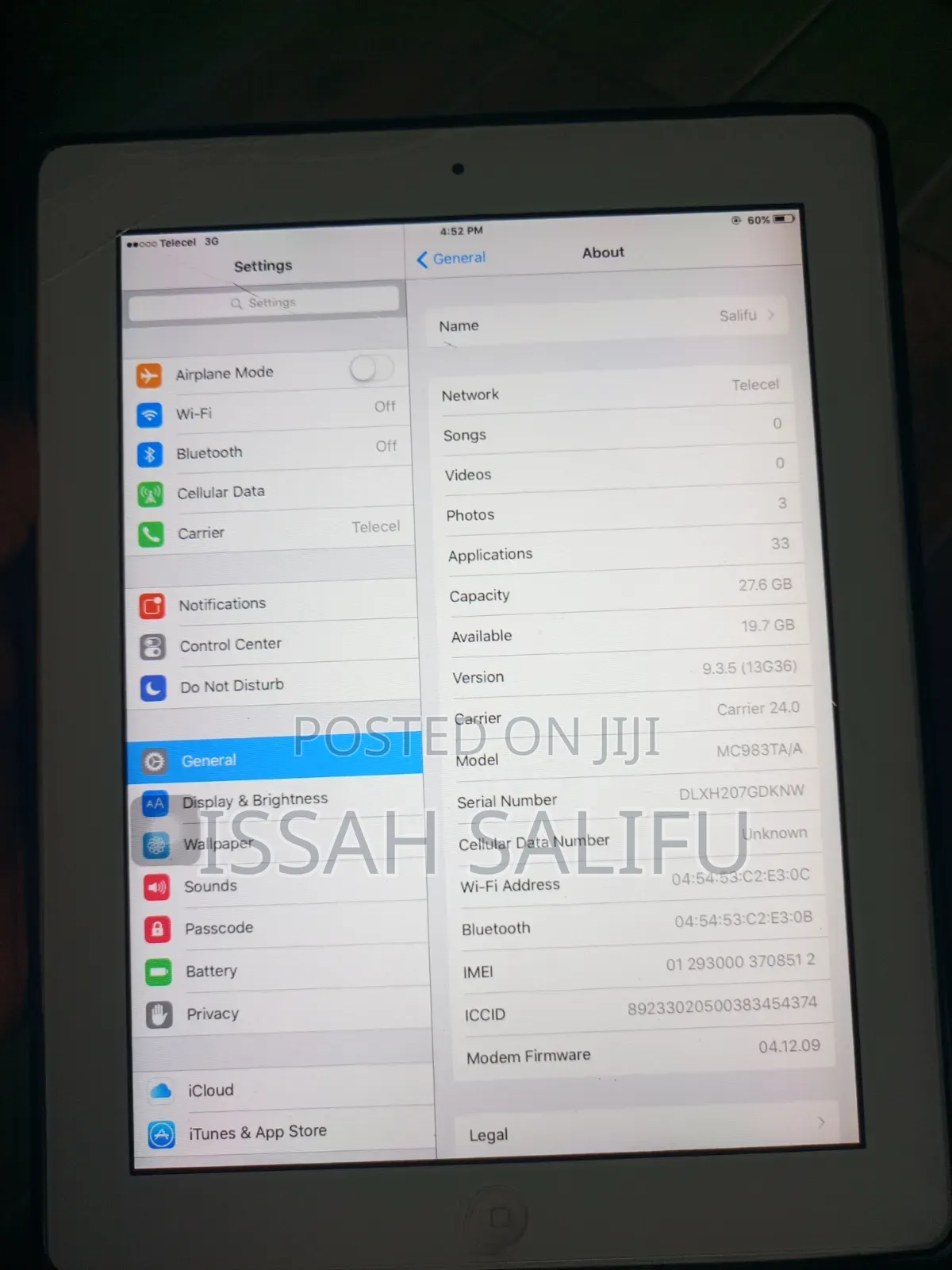 Apple iPad 3 Wi-Fi + Cellular 32 GB White