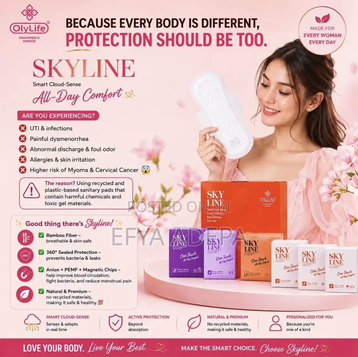 SkyLine Sanitary Natural Pads