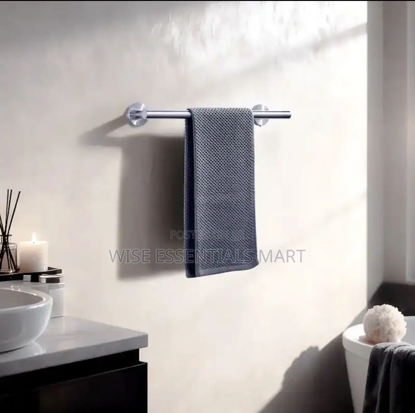 Bathroom Towel and Tissue Holder