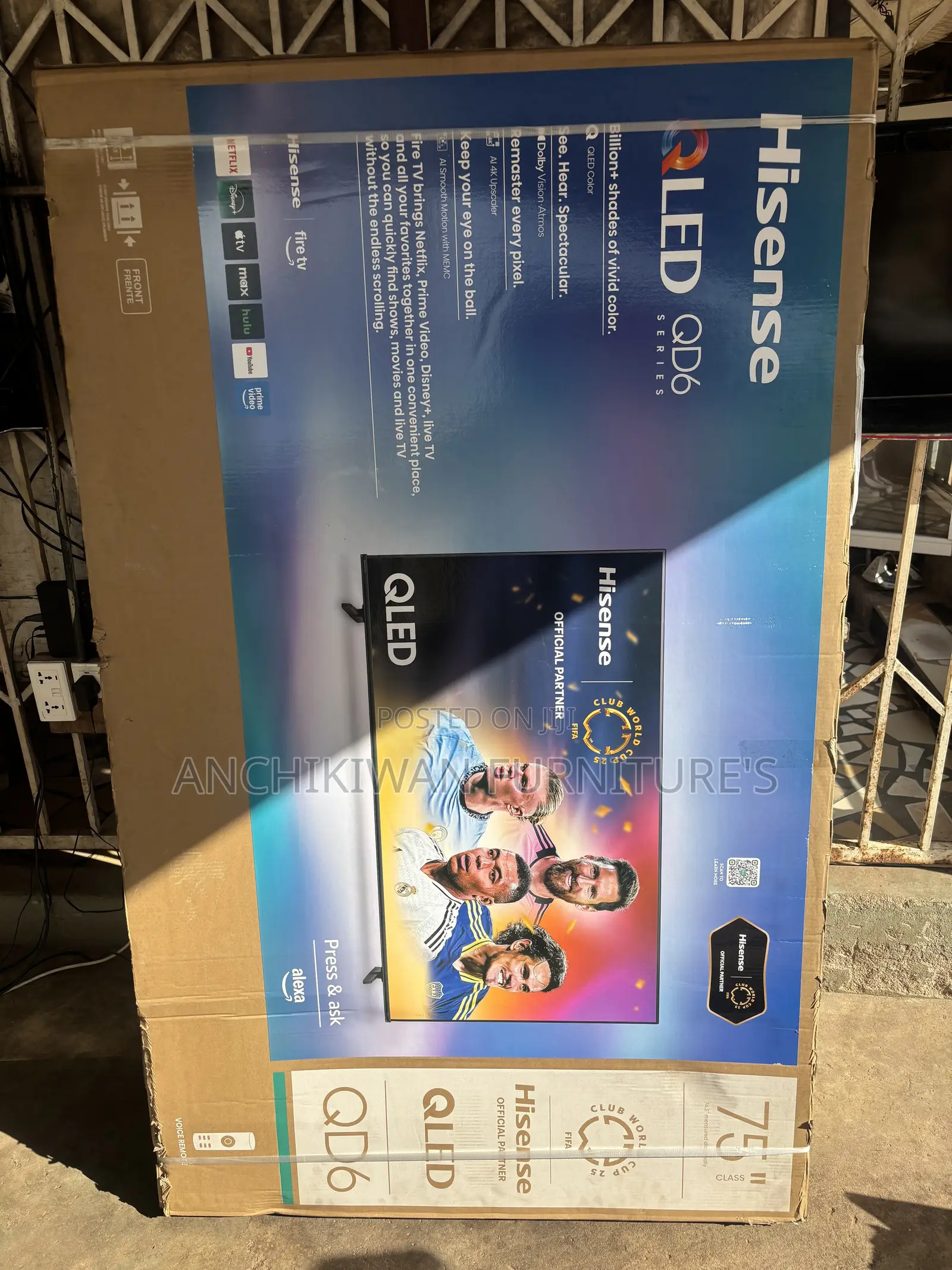 Brand New Inbox Hisense Qled 75 Inches Smart Vidaa Software TV