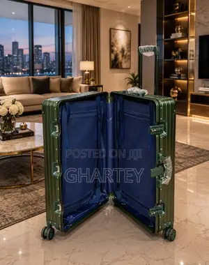 Rimowa Aluminum Lock Security Premium Suitcase. Green Silver