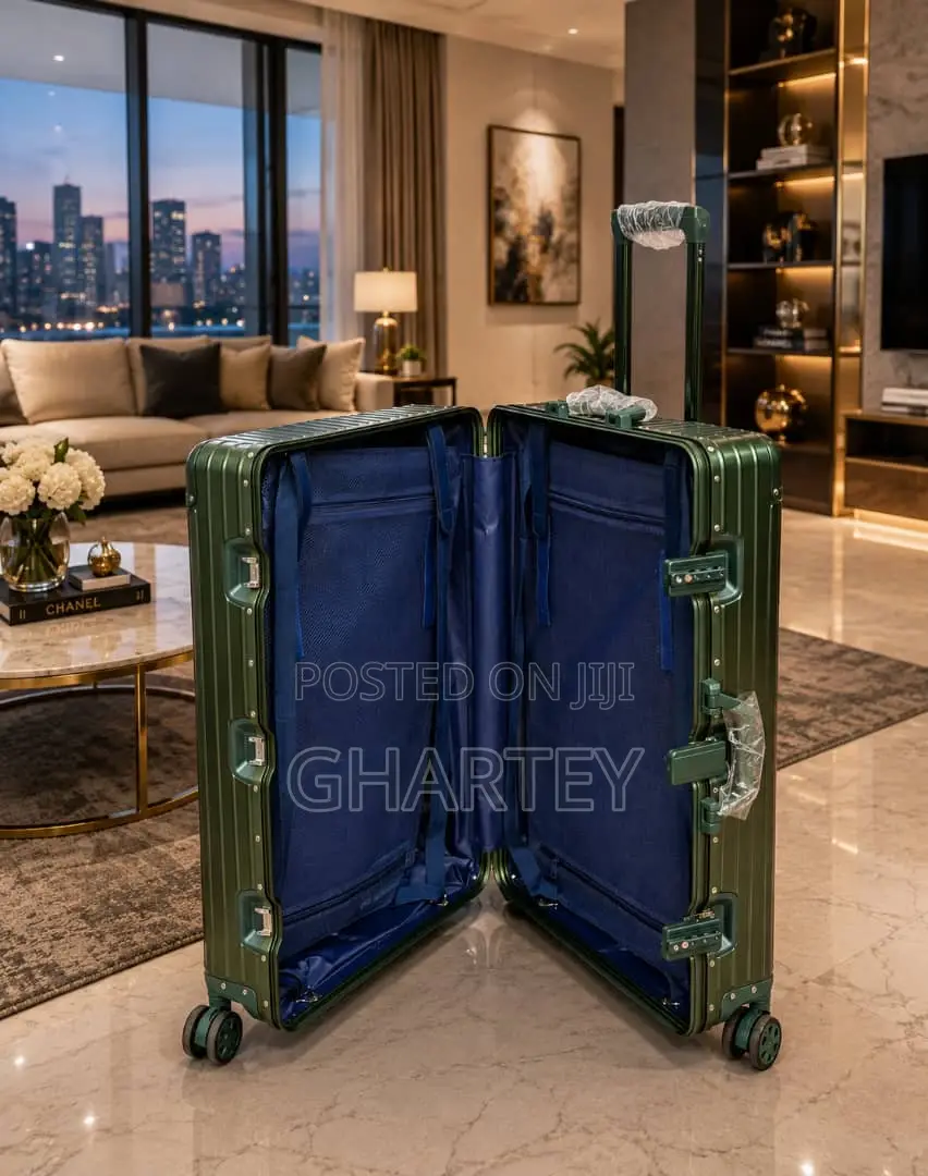 Rimowa Aluminum Lock Security Premium Suitcase. Green Silver