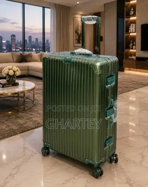 Rimowa Aluminum Lock Security Premium Suitcase. Green Silver