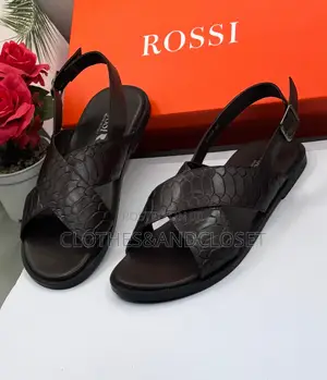 Brown Luxury ROSSI Leather Sandals Sandals