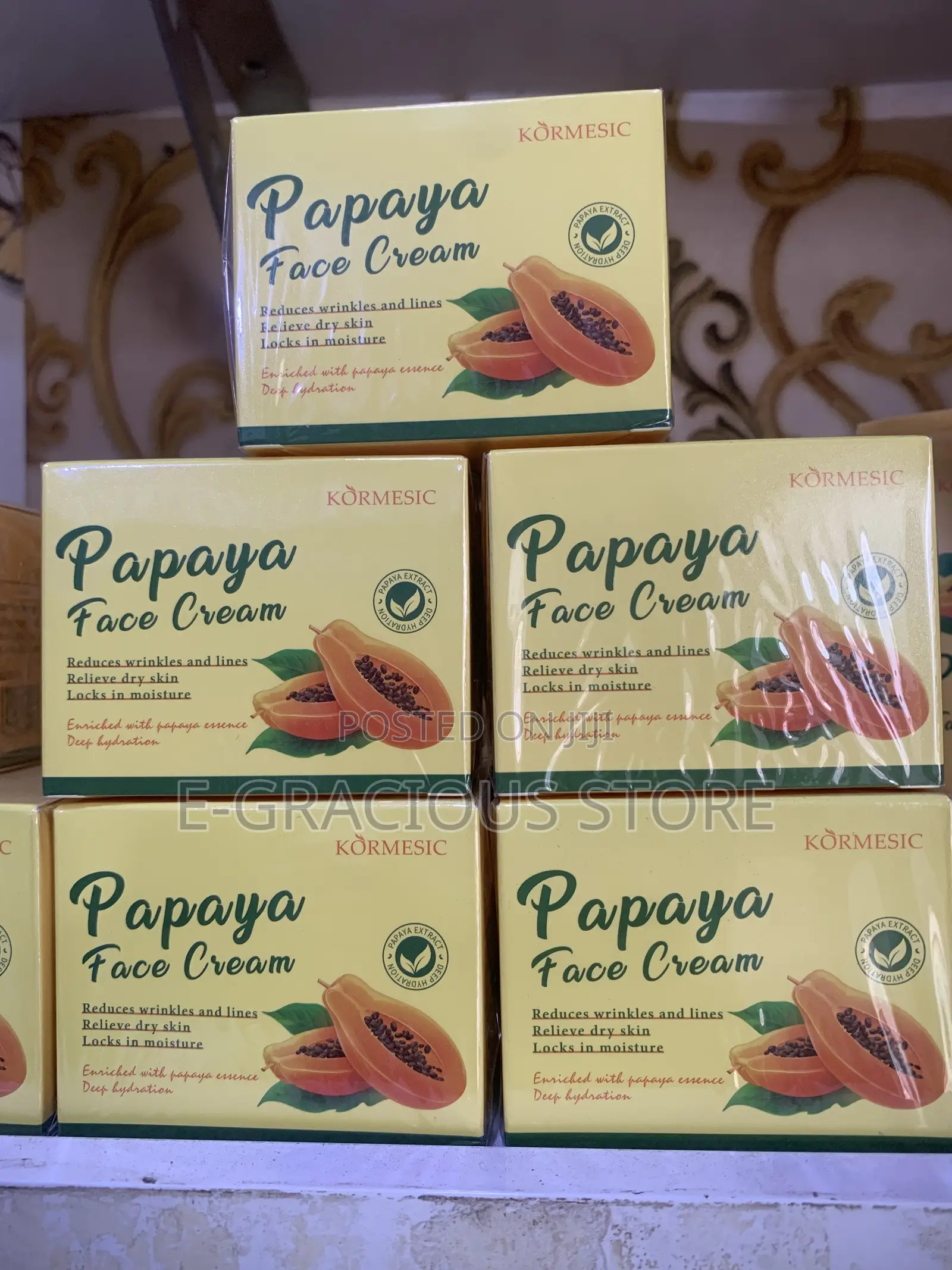 Kormesic Papaya Skincare Set – Soap, Facial Cleanser Face Cream