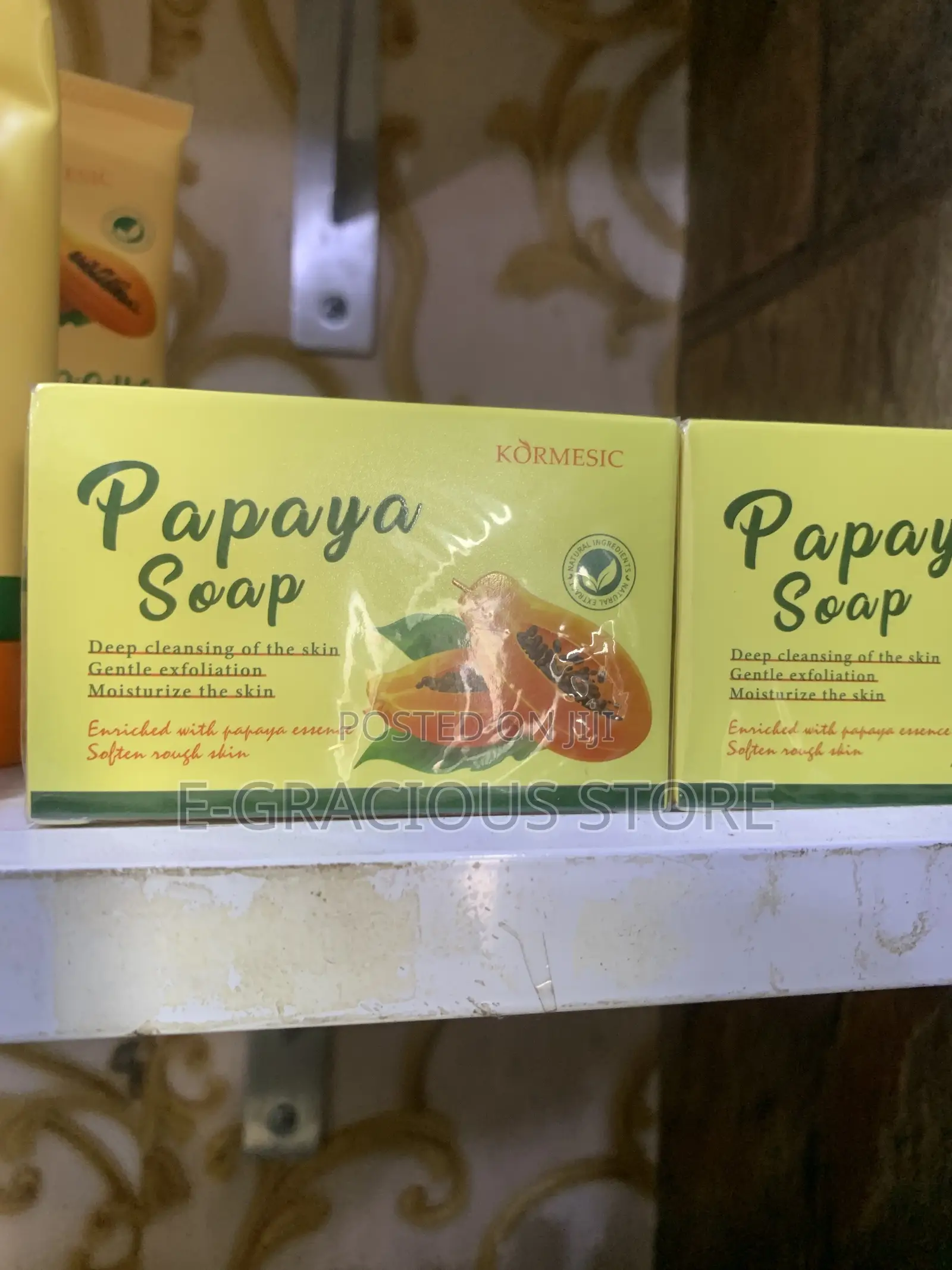 Kormesic Papaya Skincare Set – Soap, Facial Cleanser Face Cream