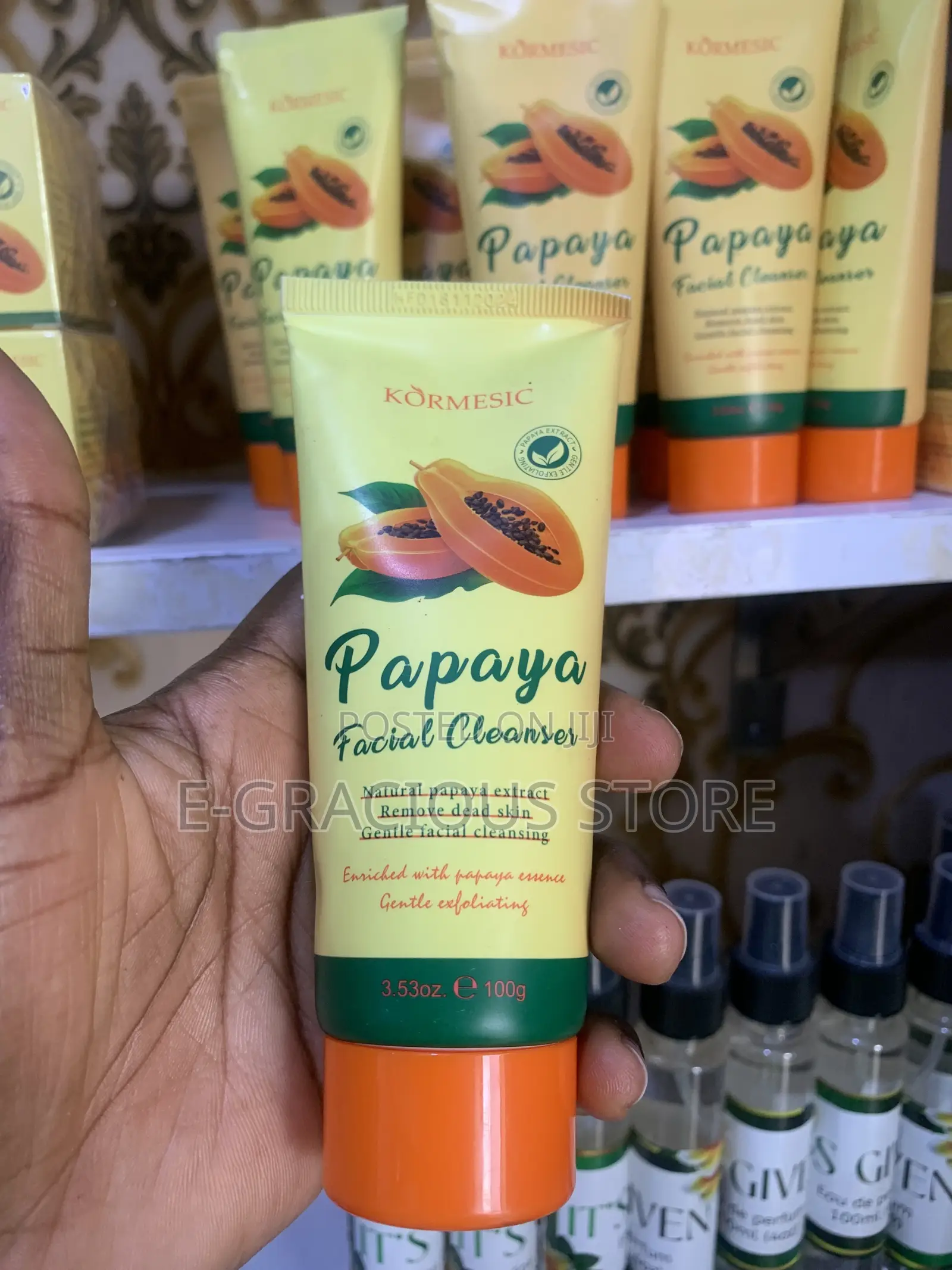 Kormesic Papaya Skincare Set – Soap, Facial Cleanser Face Cream