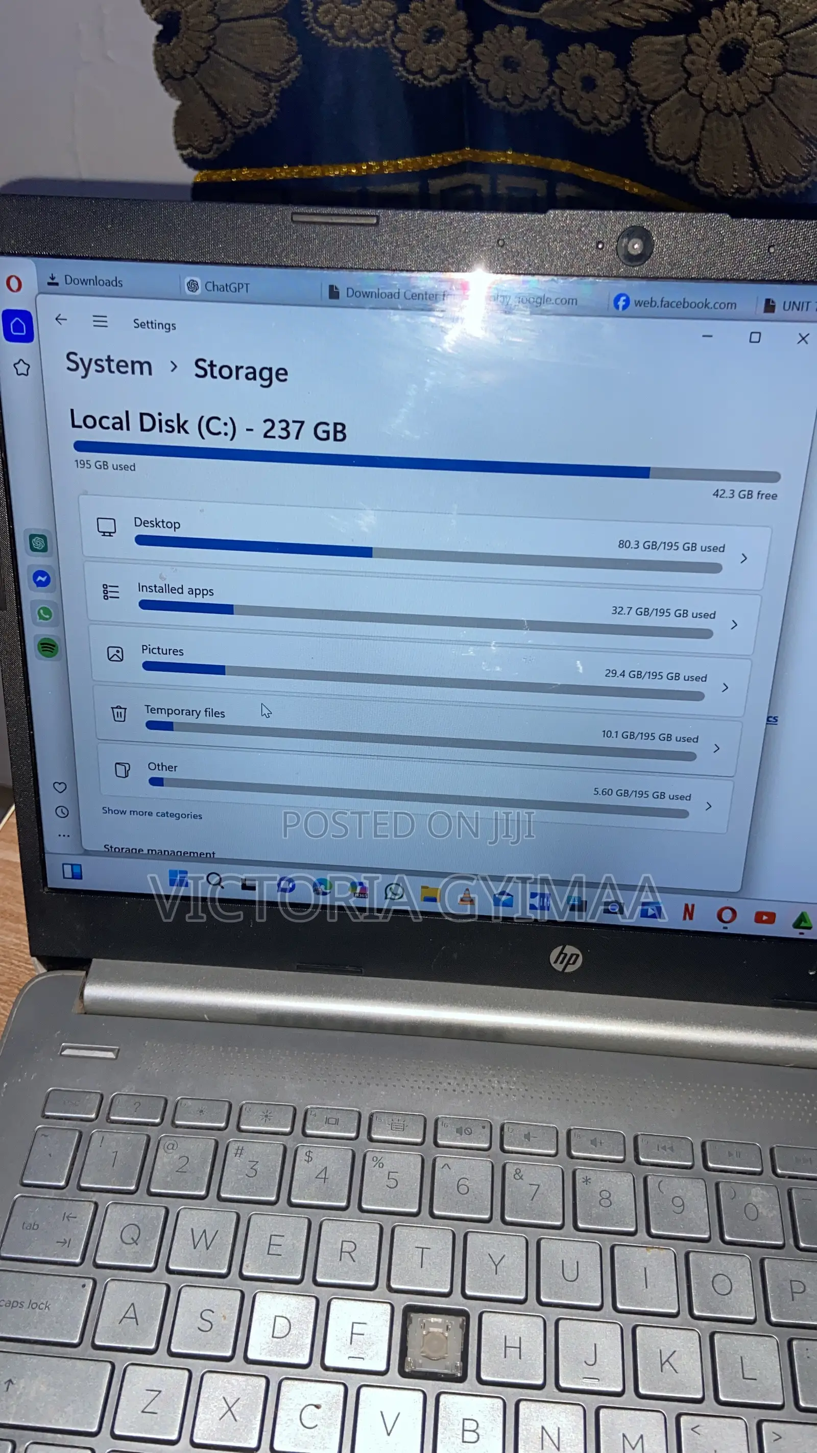 Laptop HP 15 8GB Intel Core i5 HDD+SSD 250GB