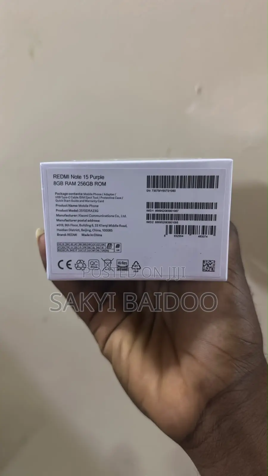 New Xiaomi Redmi Note 15 256 GB Purple