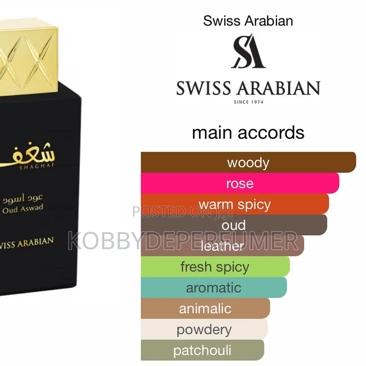 Original Swiss Arabian Shaghaf Oud Aswad