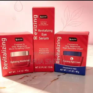 B Pure Hydrating Moisturizer,Night Cream and Eye Serum